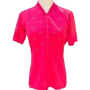 CRAFT Women's Pink Short Sleeve Zipper Cycling Jersey Top Size L